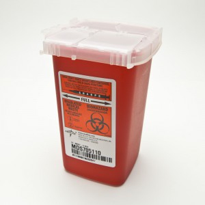 CONTAINER, SHARPS, 1 QT. RED - Medline Industries - MDS705110